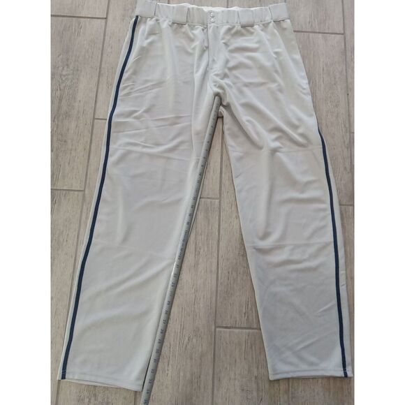 COMBAT PIPED STOCK OPEN BOTTOM BASEBALL/SOFTBALL PANTS, Grey & Blue ~ MENS 3XL - Picture 2 of 5
